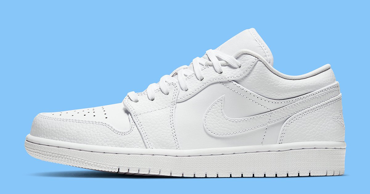 Air Jordan 1 Low x Triple White Tumbled Leather
